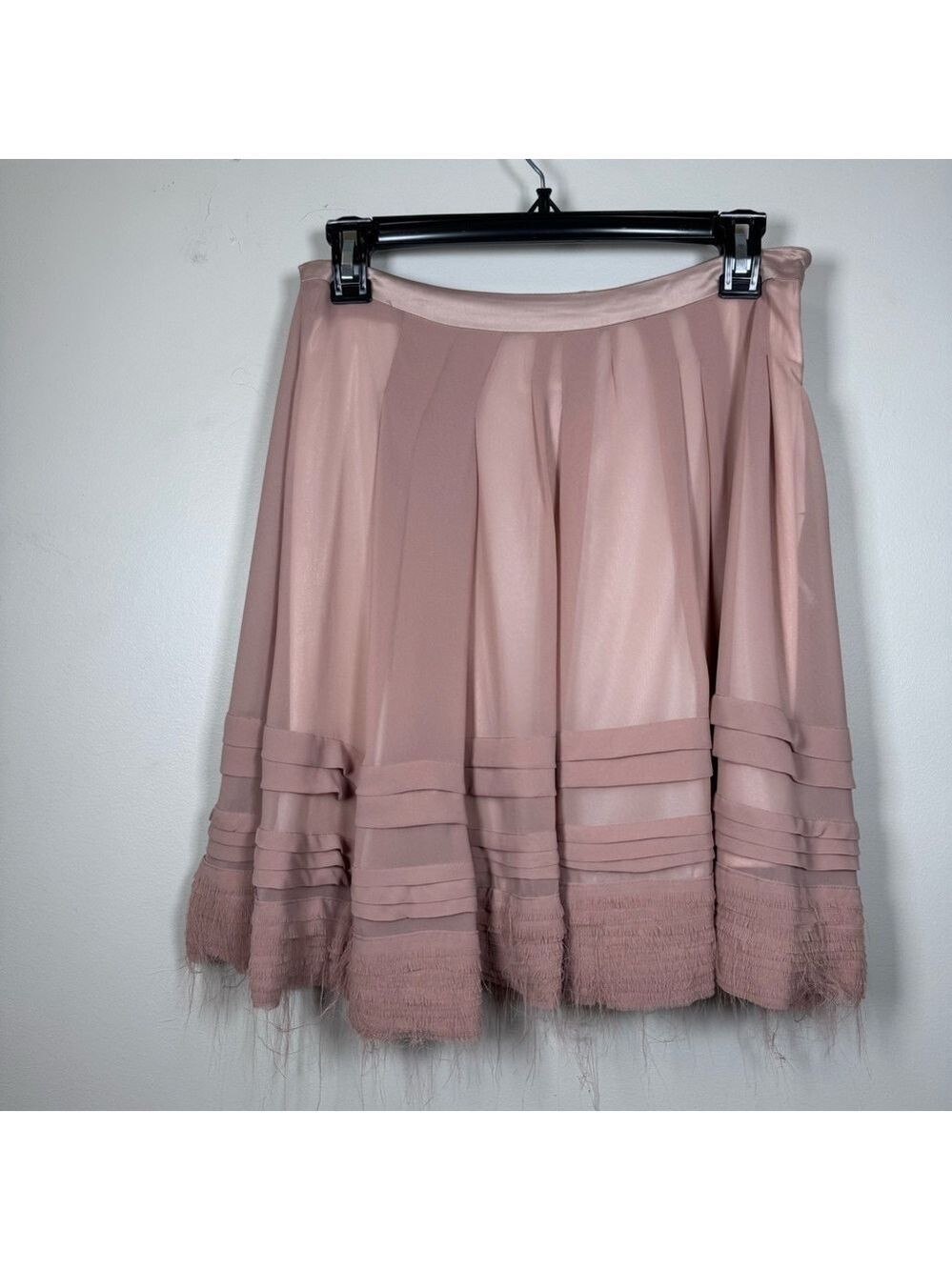 Eryn Brinie Chiffon Light Pink A-Line Skirt size 4